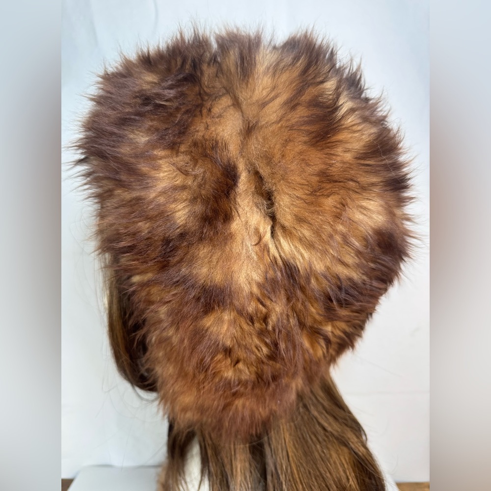 Brown Vintage Shillito’s Italian Fur Hat with Pom Poms EUC - Picture 9 of 17